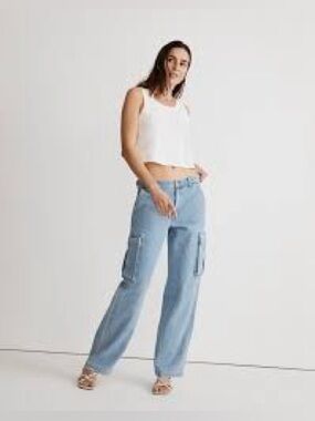 Madewell low slung straight cargo jeans Y2K grunge boho